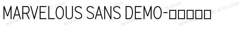 Marvelous Sans Demo字体转换